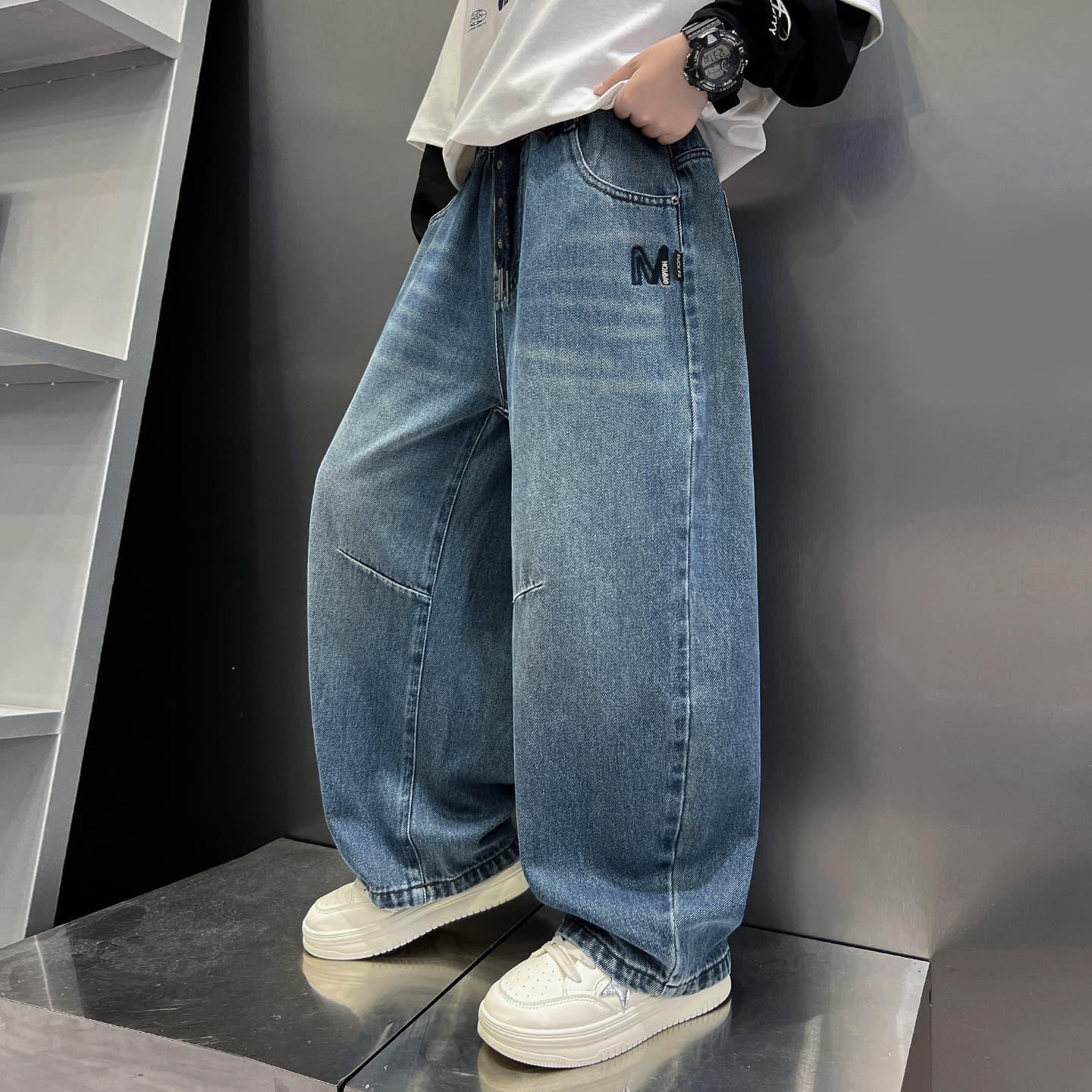 SHIBU HF2621D Blue Kids Jeans - изображение 4