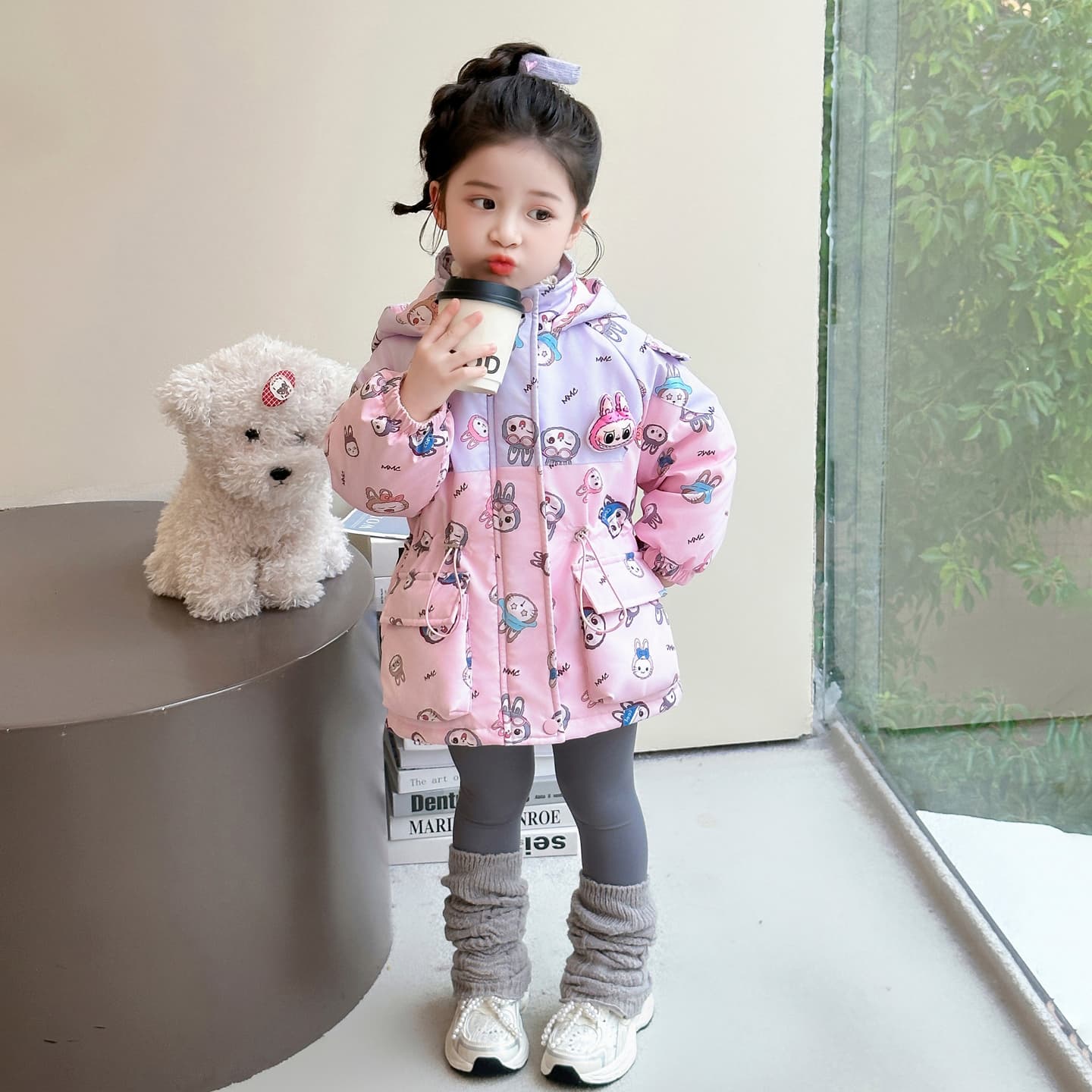 SHIBU MTS0509 Labubu Ветровки Розовый Kids Туристическая одежда - изображение 3