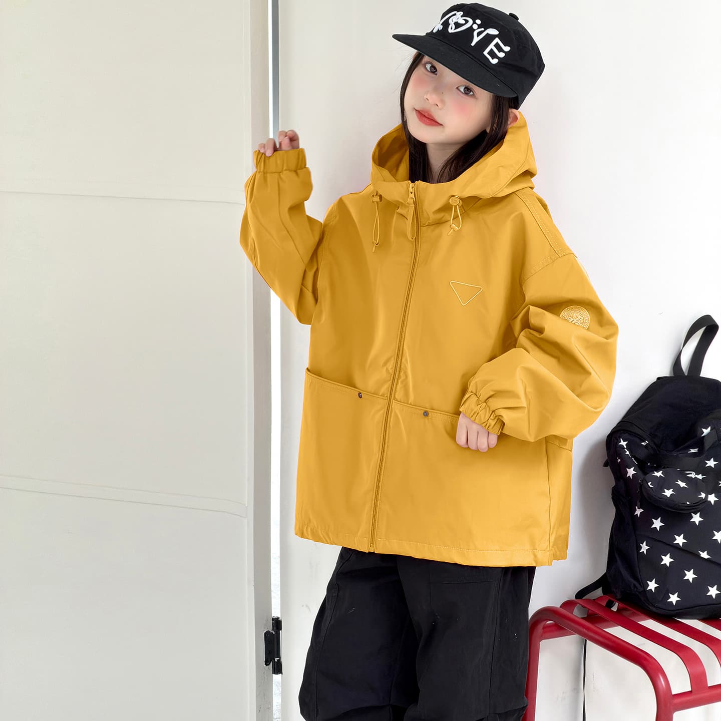 SHIBU CS8595 С вышитым логотипом Тройная защита 3-в-1 Пальто Желтый Kids Туристическая одежда - изображение 2