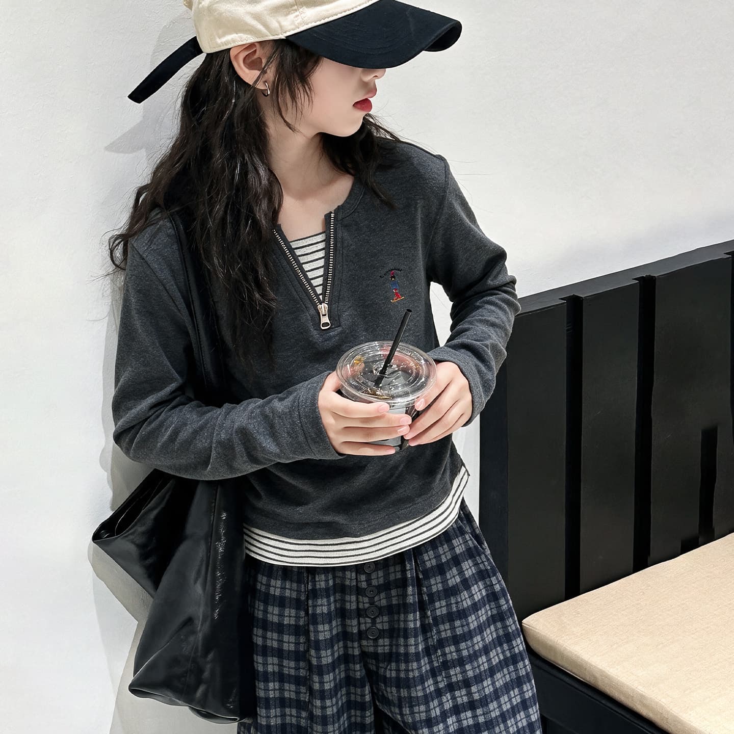 Кофта SHIBU 79089 Mock Двухкомпонентный Топ Kids Свитшоты - изображение 2