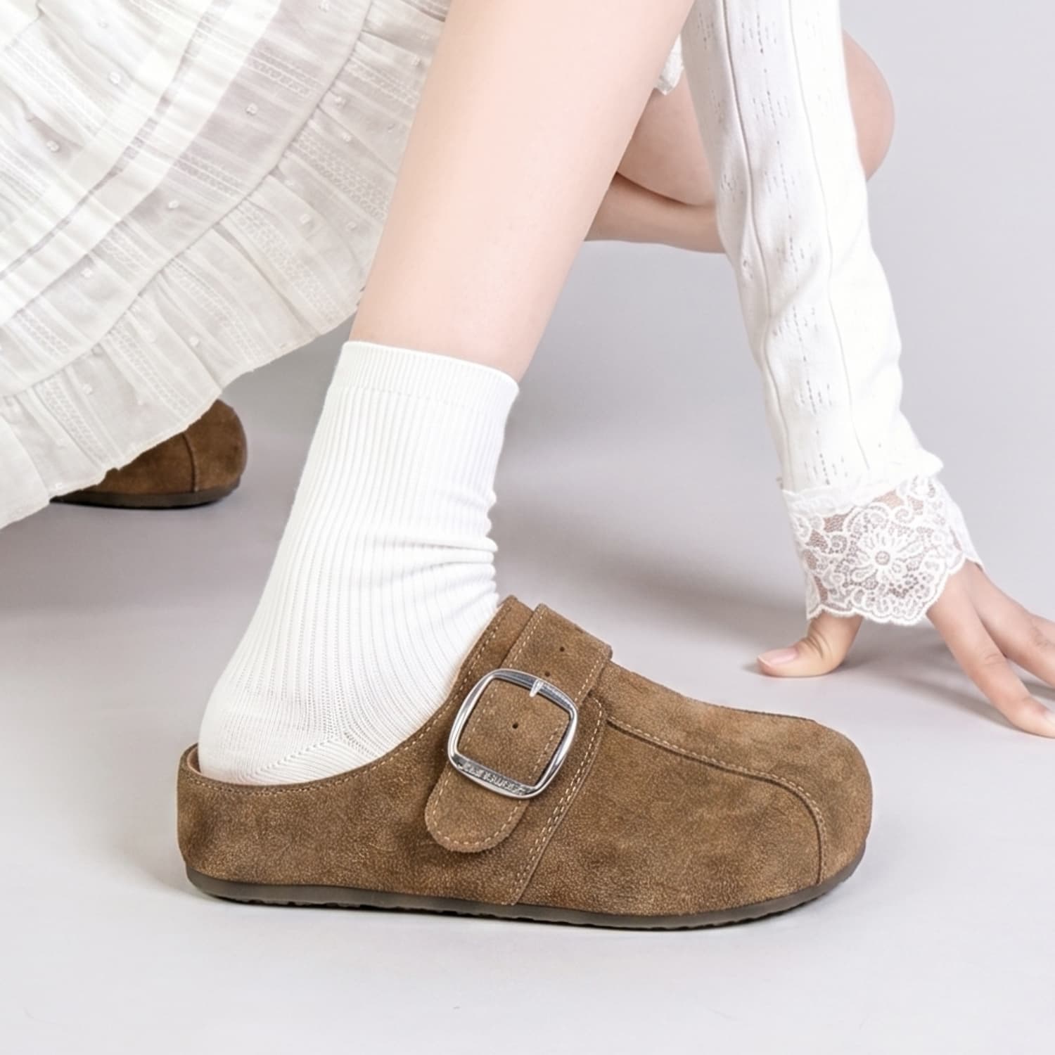 Сандалии JEANSWEST Birkenstock Стиль Обувь Земляной кофе Женские - изображение 7