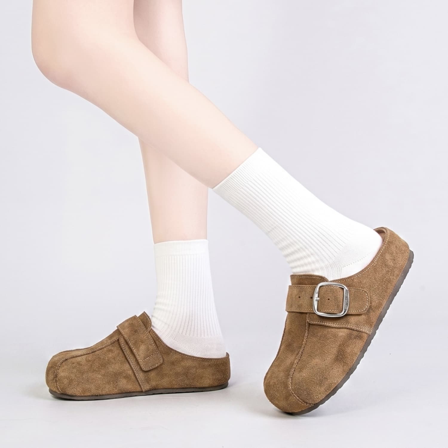 Сандалии JEANSWEST Birkenstock Стиль Обувь Земляной кофе Женские - изображение 6