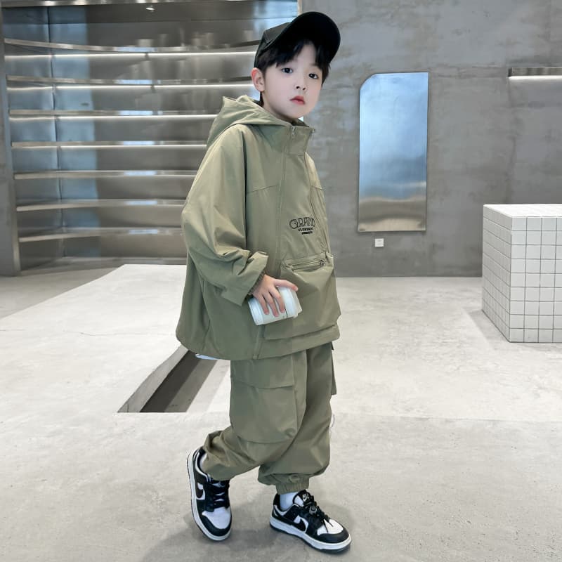 BOBBY ABLEY Армейский зеленый Kids Повседневные спортивные костюмы Наборы - изображение 4