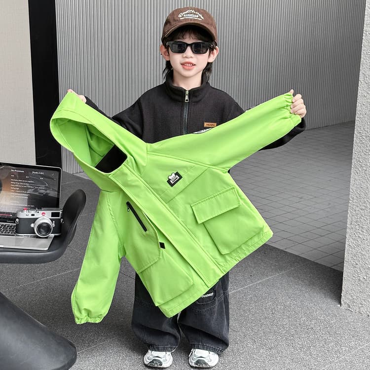 BOBBY ABLEY Неоновый зеленый 3-в-1 (Подкладка + Пальто) Школьная туристическая одежда - изображение 7