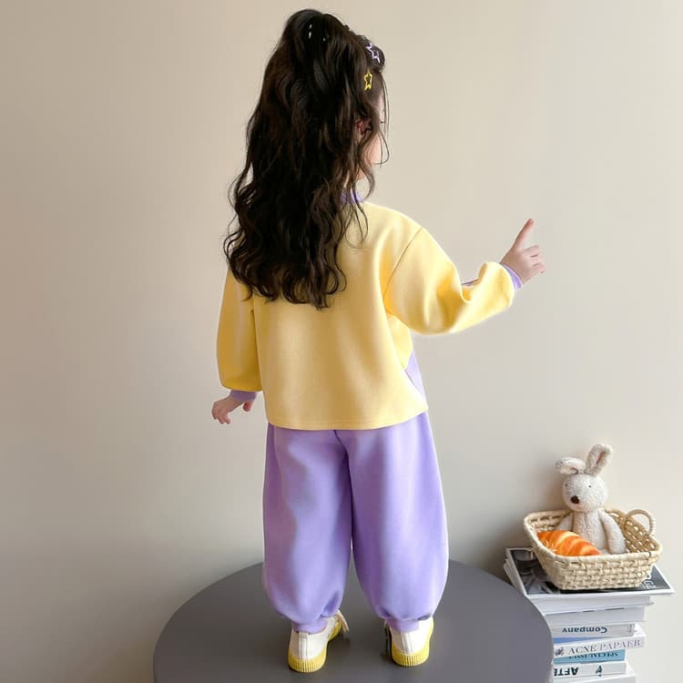 BOBBY ABLEY Желто-фиолетовый Kids Повседневные спортивные костюмы Наборы - изображение 5