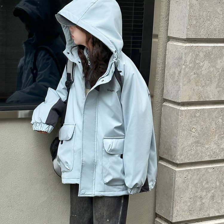 BOBBY ABLEY Синий Серый 3-в-1 (Подкладка + Пальто) Школьная Туристическая Одежда - изображение 5