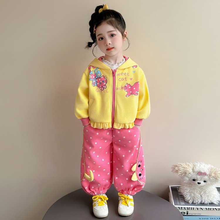 BOBBY ABLEY Желто-розовый Kids Повседневные спортивные костюмы Наборы - изображение 2
