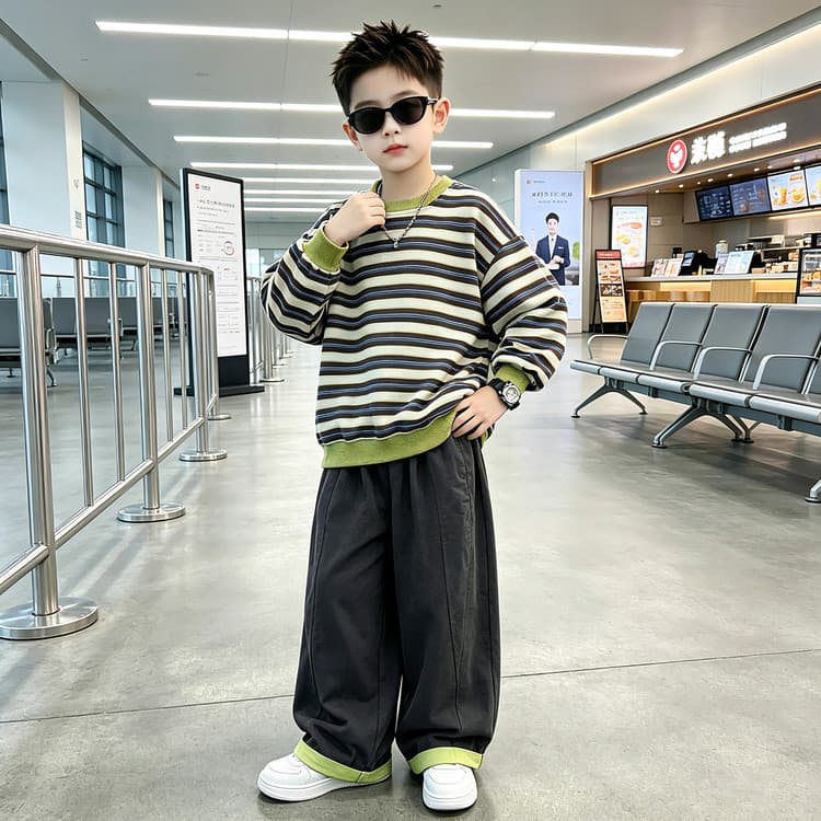BOBBY ABLEY Зелёный Kids Повседневные спортивные костюмы Наборы - изображение 3