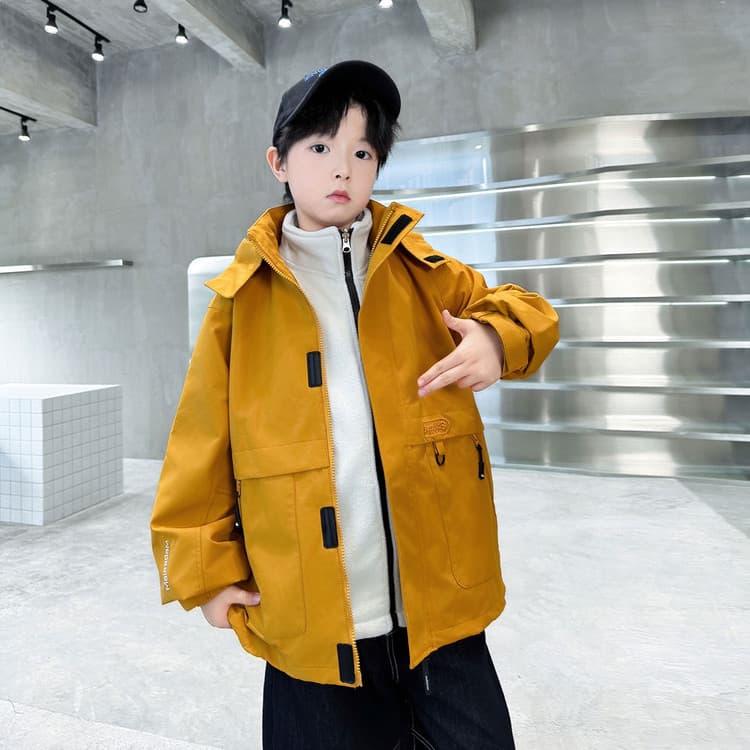 BOBBY ABLEY Оранжевый 3-в-1 (Подкладка + Пальто) Школьная Туристическая Одежда - изображение 3