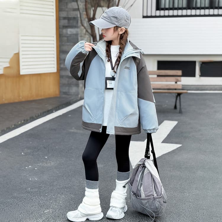 BOBBY ABLEY Светло-синий 3-в-1 (Подкладка + Пальто) Школьная Туристическая Одежда - изображение 5