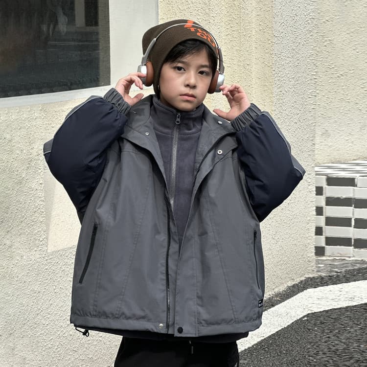 BOBBY ABLEY Премиум Серый 3-в-1 (Подкладка + Пальто) Школьная Туристическая Одежда - изображение 4