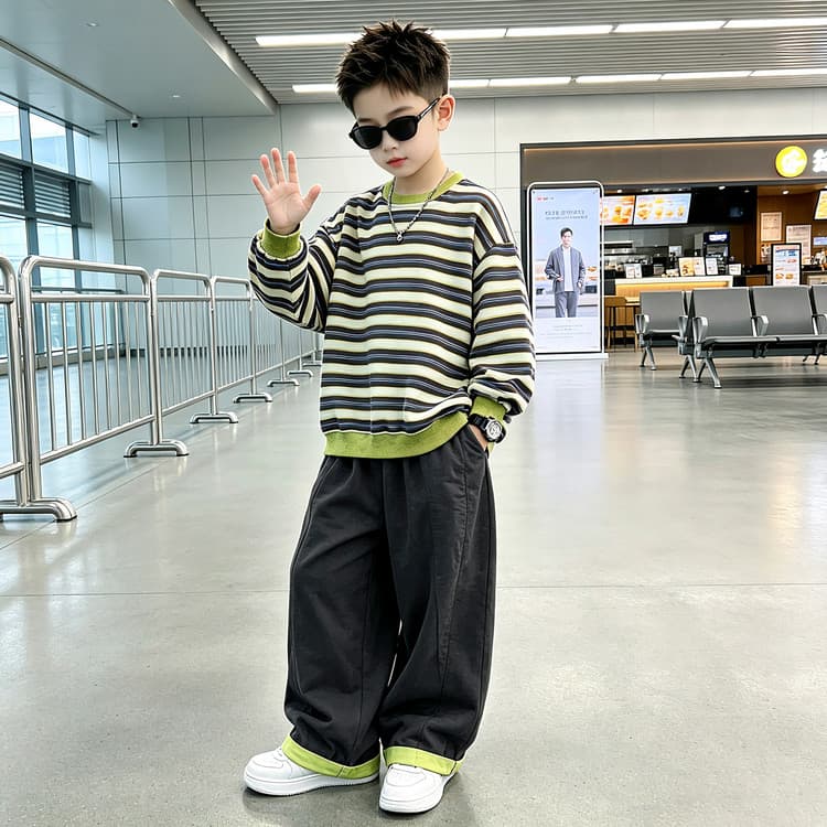 BOBBY ABLEY Зелёный Kids Повседневные спортивные костюмы Наборы - изображение 4