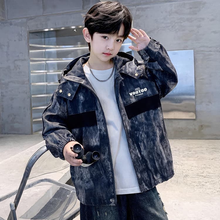 BOBBY ABLEY Черно-серый Tie Dye Kids Туристическая одежда - изображение 4