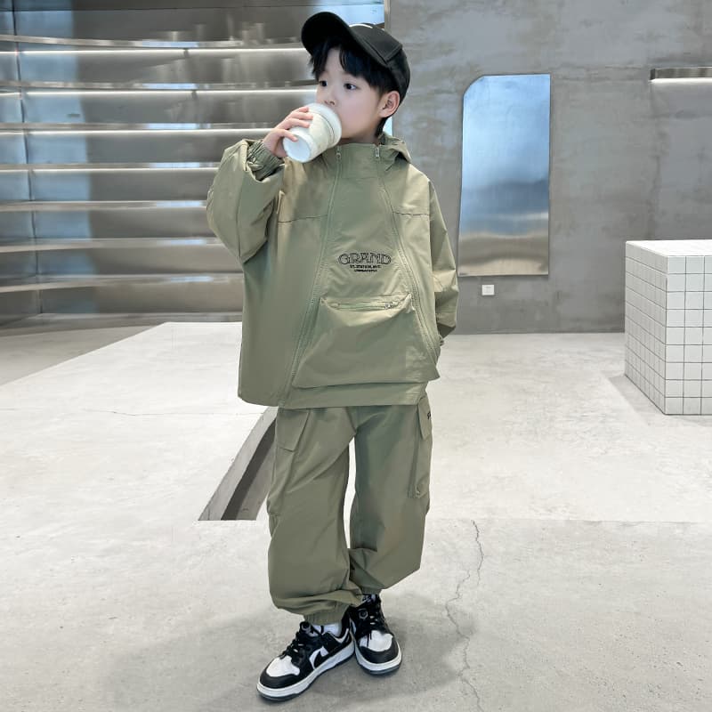 BOBBY ABLEY Армейский зеленый Kids Повседневные спортивные костюмы Наборы - изображение 5