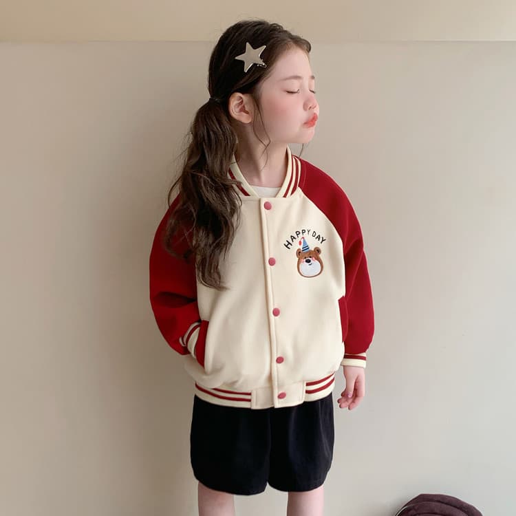 BOBBY ABLEY Экрю Красный Kids Бейсбольные куртки - изображение 3