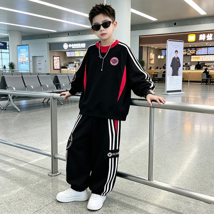 BOBBY ABLEY Черный Kids Повседневные спортивные костюмы Наборы - изображение 5