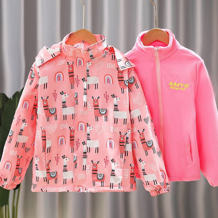 BOBBY ABLEY Розовый 3-в-1 (Подкладка + Пальто) Школьная Туристическая Одежда - изображение 3