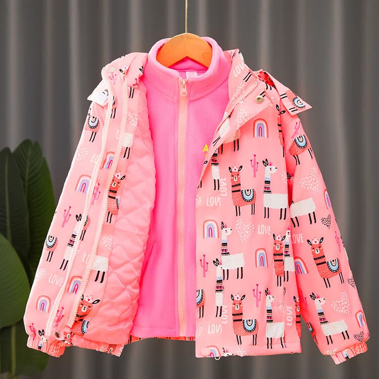 BOBBY ABLEY Розовый 3-в-1 (Подкладка + Пальто) Школьная Туристическая Одежда - изображение 2