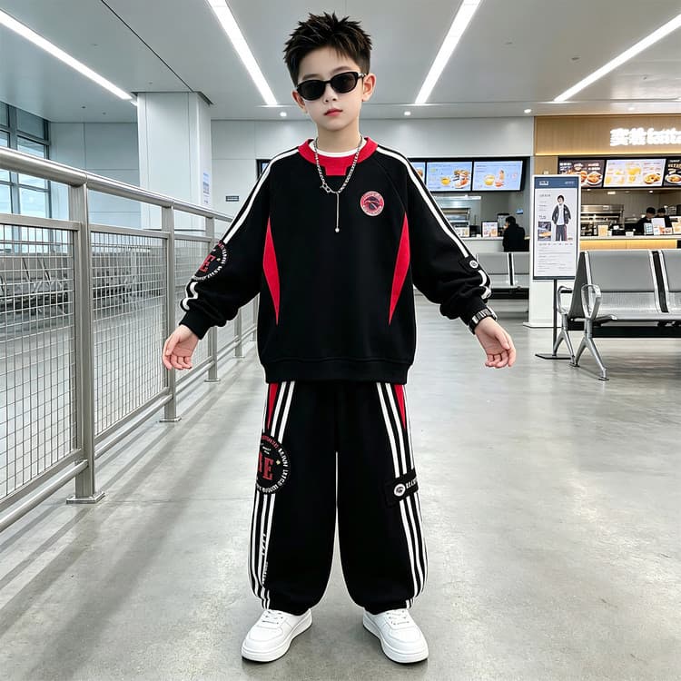 BOBBY ABLEY Черный Kids Повседневные спортивные костюмы Наборы - изображение 4