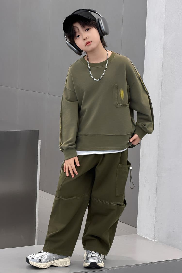 BOBBY ABLEY Армейский зеленый Kids Повседневные спортивные костюмы Наборы - изображение 2