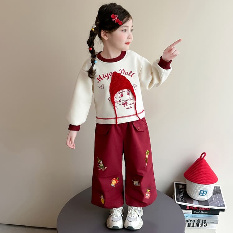 BOBBY ABLEY Бежевый и Бургунди Kids Повседневные Спортивные Костюмы Наборы - изображение 5