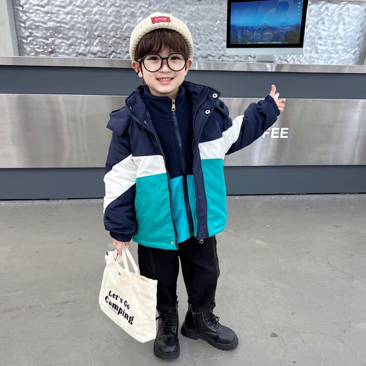 BOBBY ABLEY Синий 3-в-1 (Подкладка + Пальто) Школьная Туристическая Одежда - изображение 3