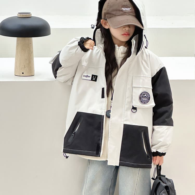 BOBBY ABLEY Бежевый Серый 3-в-1 (Подкладка + Пальто) Школьная Туристическая Одежда - изображение 4