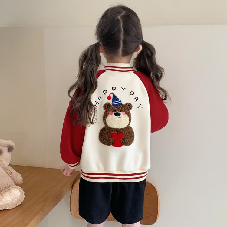 BOBBY ABLEY Экрю Красный Kids Бейсбольные куртки - изображение 2