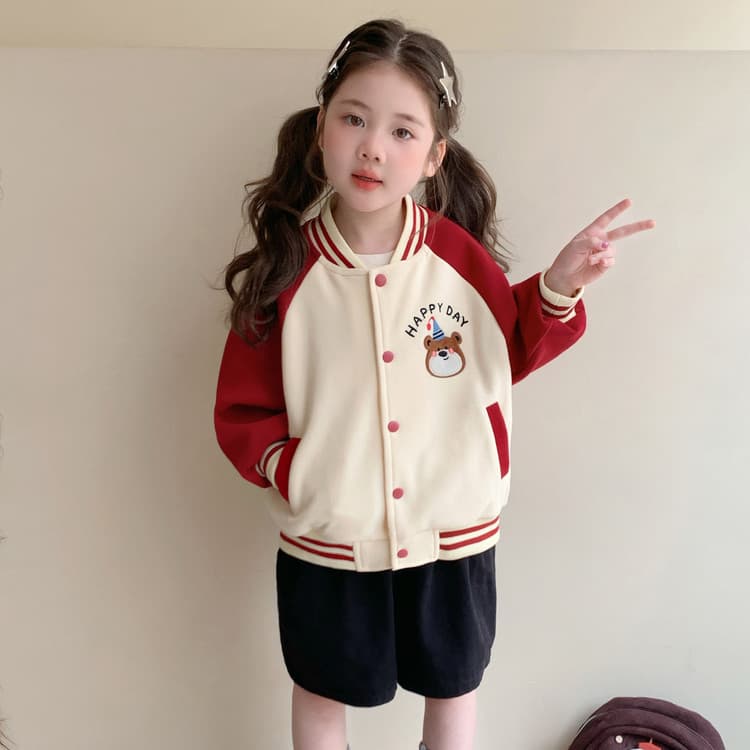BOBBY ABLEY Экрю Красный Kids Бейсбольные куртки - изображение 4