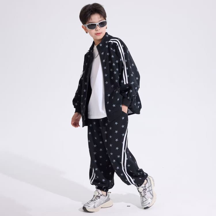 BOBBY ABLEY Черный Предшкольные Повседневные Спортивные Костюмы Наборы - изображение 3