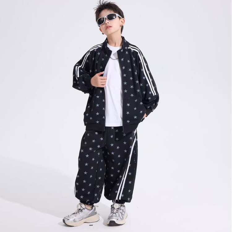 BOBBY ABLEY Черный Предшкольные Повседневные Спортивные Костюмы Наборы - изображение 4