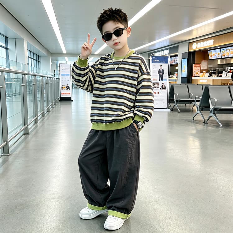 BOBBY ABLEY Зелёный Kids Повседневные спортивные костюмы Наборы - изображение 2