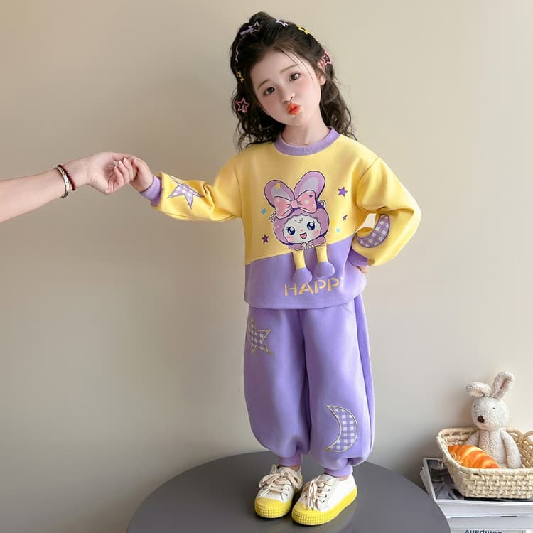 BOBBY ABLEY Желто-фиолетовый Kids Повседневные спортивные костюмы Наборы - изображение 4