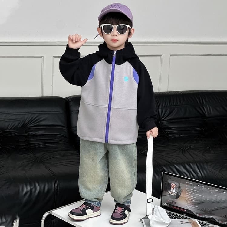BOBBY ABLEY Серый и Черный Детские Топы для дошкольников - изображение 3
