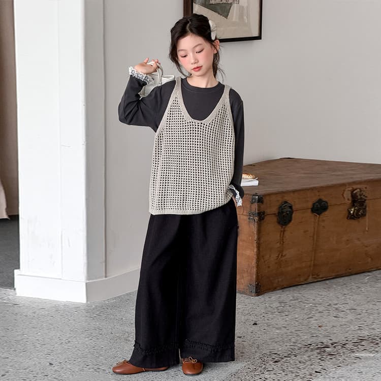BOBBY ABLEY Black Gray Color Kids Повседневные спортивные костюмы Наборы - изображение 2