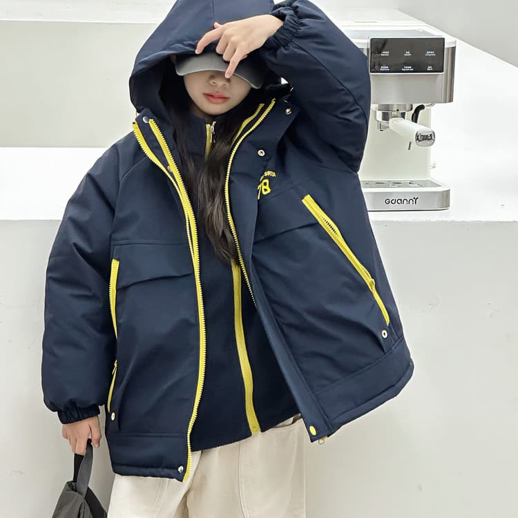 BOBBY ABLEY Темно-синий 3-в-1 (Подкладка + Пальто) Школьная Туристическая Одежда - изображение 4