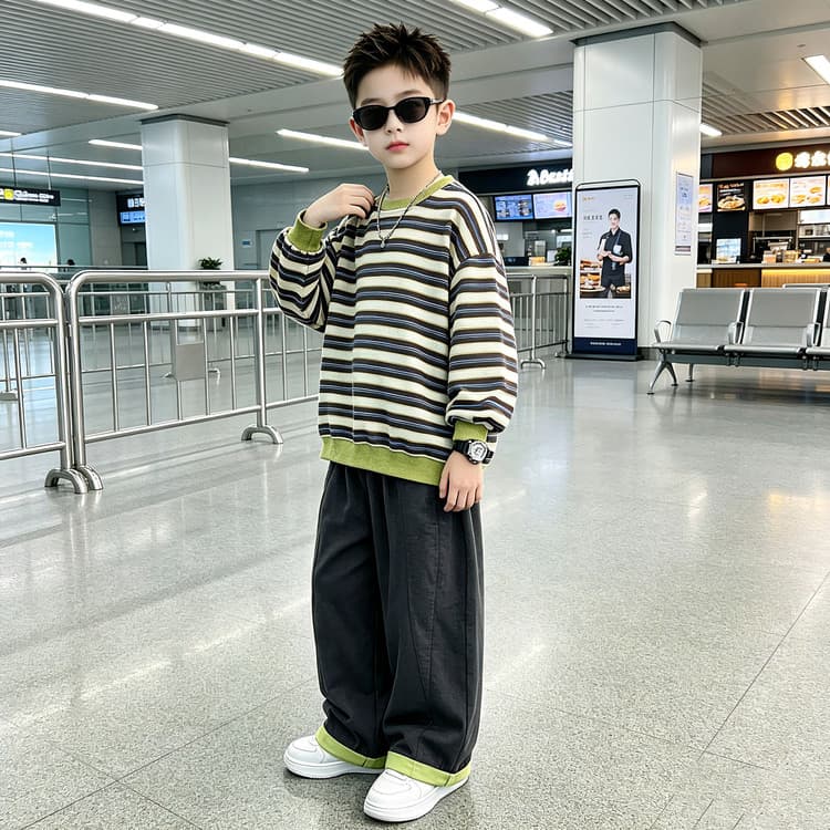 BOBBY ABLEY Зелёный Kids Повседневные спортивные костюмы Наборы - изображение 5