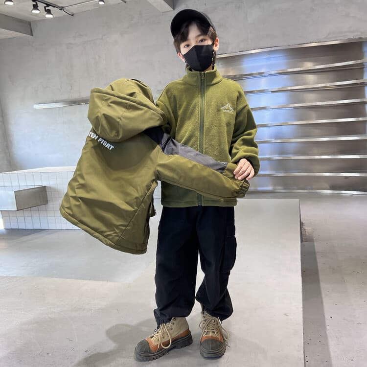BOBBY ABLEY Армейский зеленый 3-в-1 (Подкладка + Пальто) Школьная туристическая одежда - изображение 7