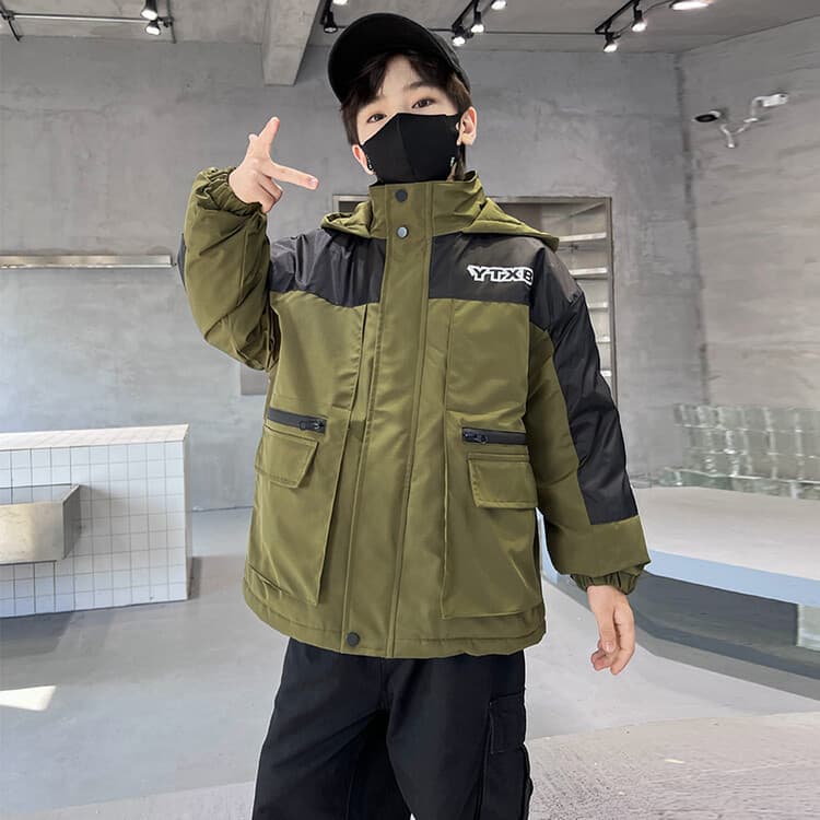 BOBBY ABLEY Армейский зеленый 3-в-1 (Подкладка + Пальто) Школьная туристическая одежда - изображение 2