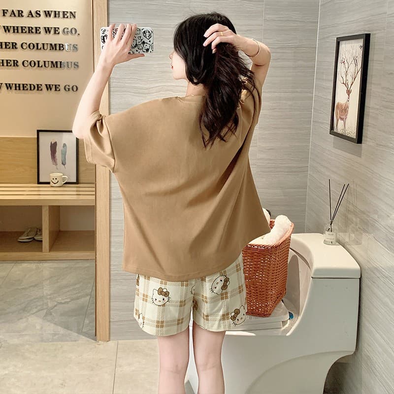 Пижама Sanrio Hello Kitty Khaki Women's Pajama Sets Санрио Хелло Китти Хаки Женские Пижамные Комплекты - изображение 2