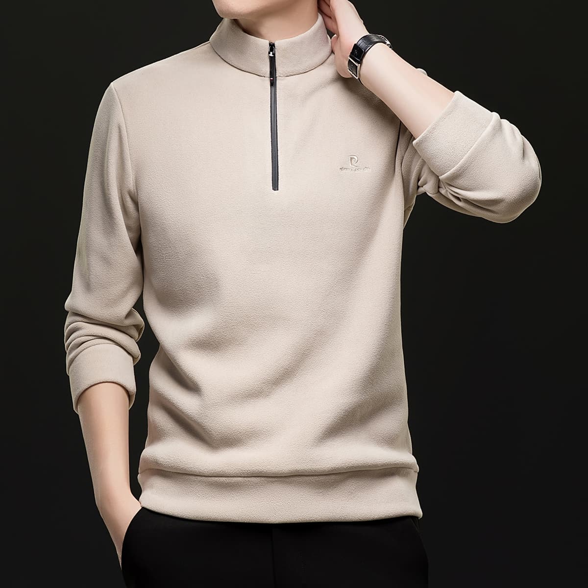 Худи PIERRE CARDIN Бежевый Унисекс Толстовка - изображение 5