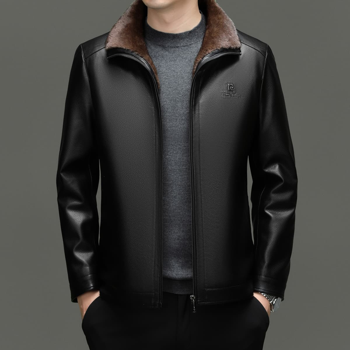 Кожаная куртки PIERRE CARDIN Мужской Кожаные куртки - изображение 3