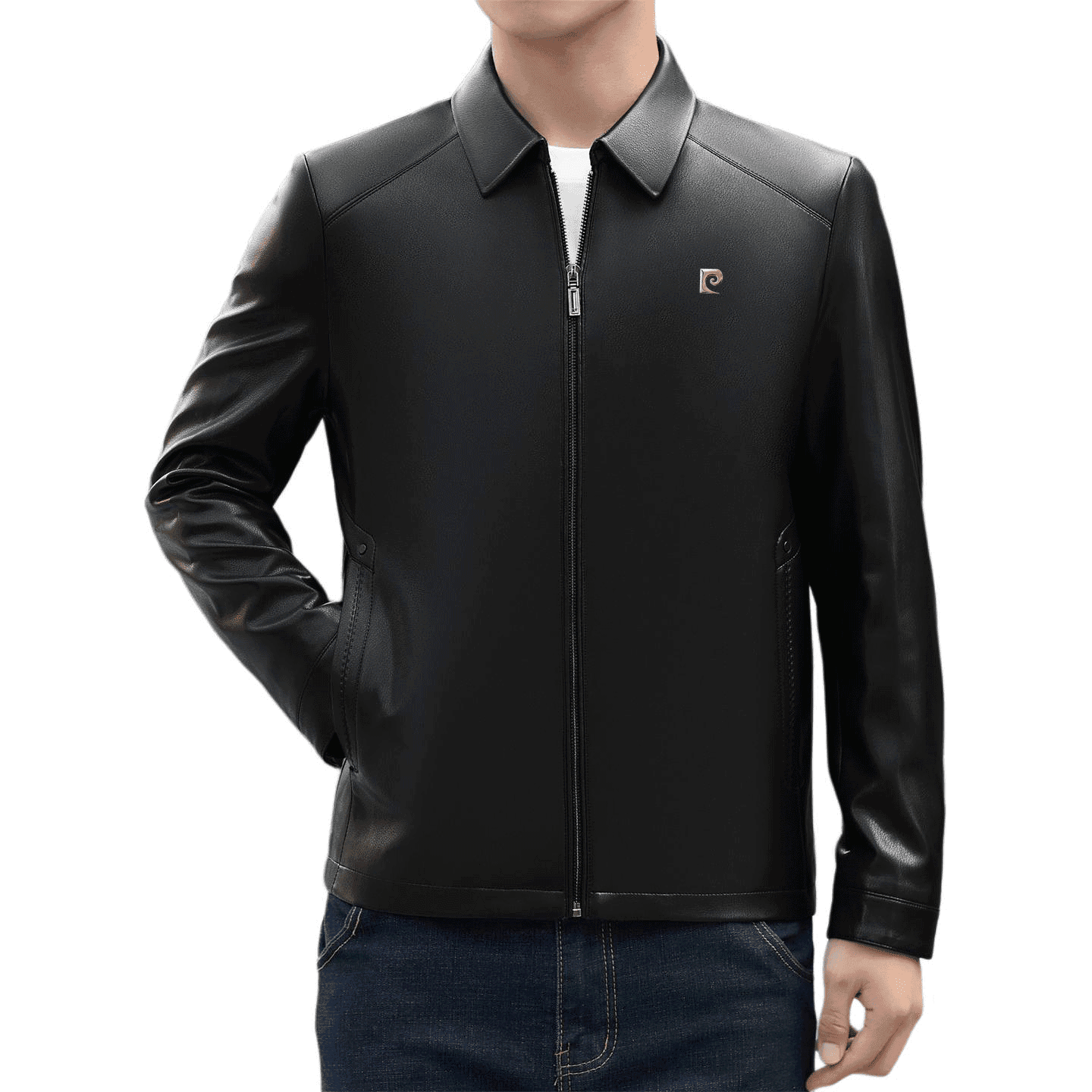Кожаная куртки PIERRE CARDIN Мужской Кожаные куртки - изображение 4