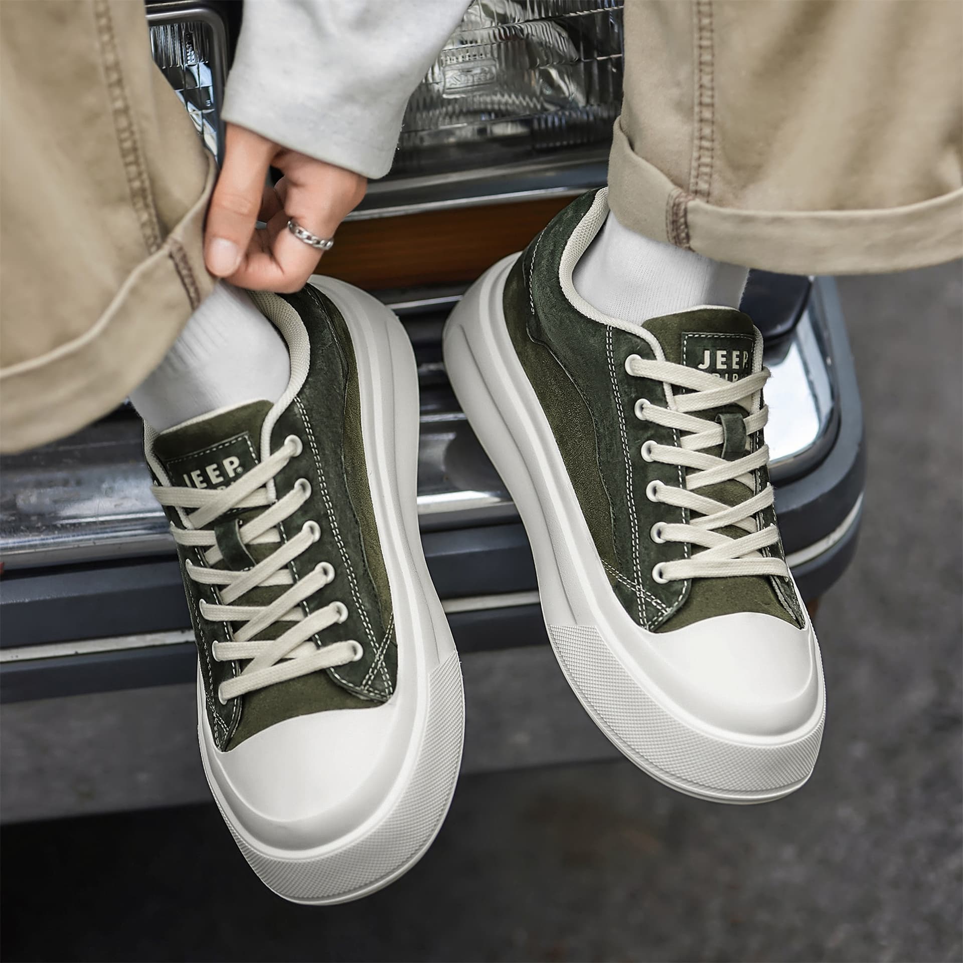 Кроссовки JEEP SPIRIT Leisure Collection Амортизация Износостойкий Lightweight Breathable Антискользящий Лоу-топы - изображение 6