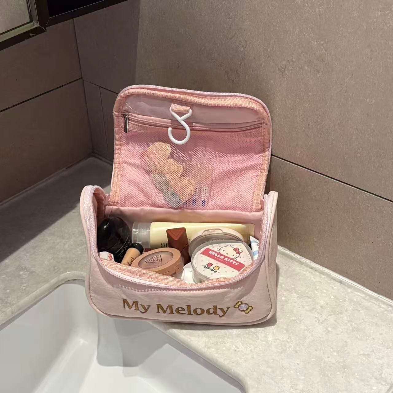 Санрио Полиэфирное волокно Makeup Bag Дорожные органайзеры Женские Многоцветный - изображение 5