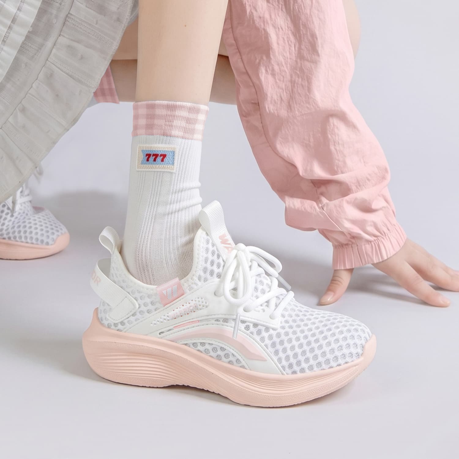 Кроссовки для бега Кроссовки Warrior Low Top Белые Розовые Женские - изображение 7