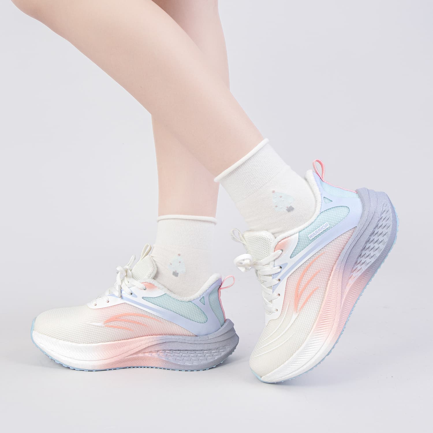 Кроссовки для бега WARRIOR Привлекательный Trendy Versatile Comfortable Sports Градиентный Флисовая подкладка - изображение 5