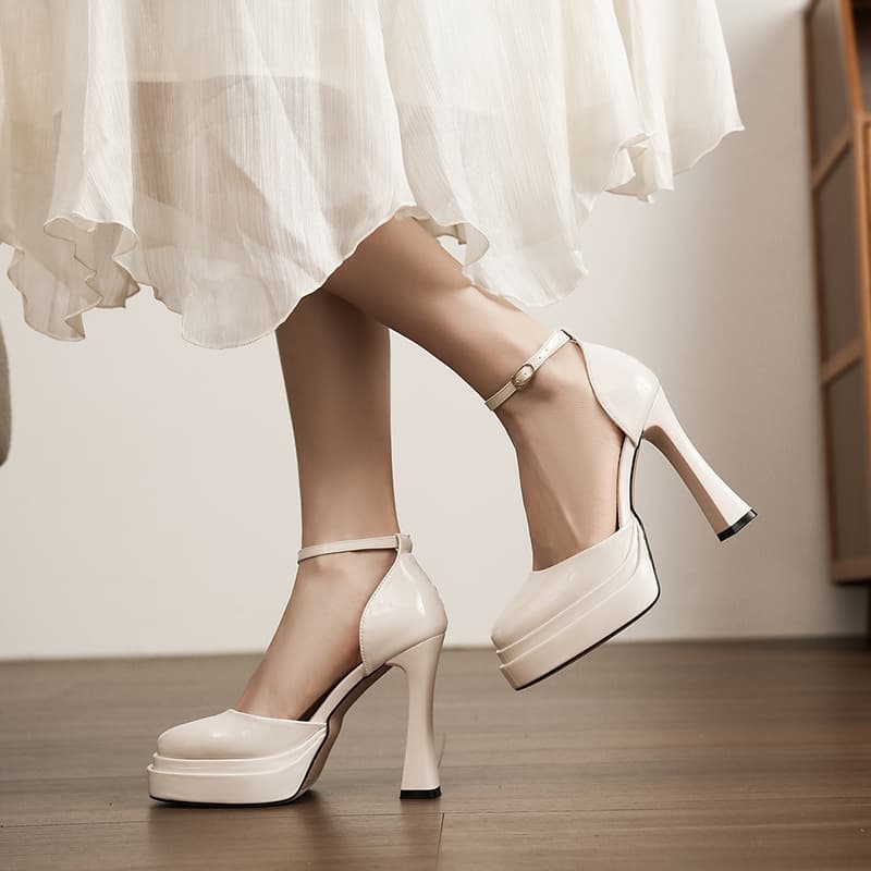 Туфли JIUXINGDAO Высокие каблуки Лоу-топы Женские - изображение 5