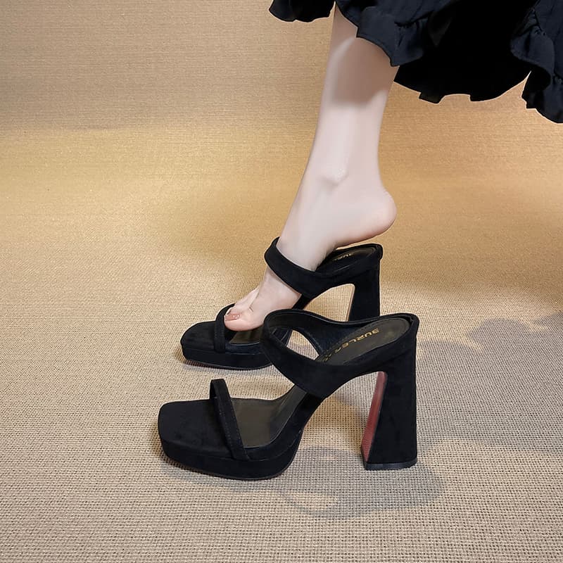Сандалии JIUXINGDAO Шлепанцы Black Women's - изображение 3