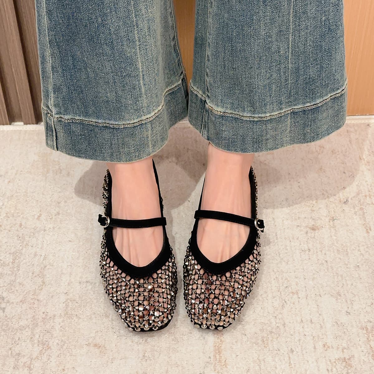 JIUXINGDAO Mary Jane Shoes Black Women's - изображение 2